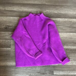 Ann Taylor Vibrant Purple Turtleneck Sweater